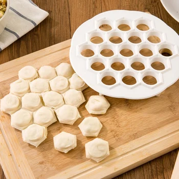 

1Pcs 19 Holes Dumplings Maker Mold Tools 21x 2cm DIY White Plastic Dumpling Mold Maker Dough Press Dumpling Kitchen Pastry Tools