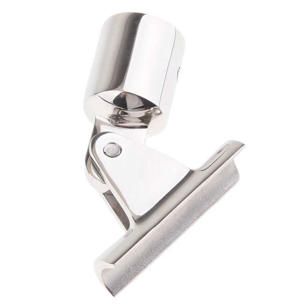 Marine Boat Bimini Top Cap Eye End 7/8 inch Deck Hinge Mirror Polished 316 Stainless Steel