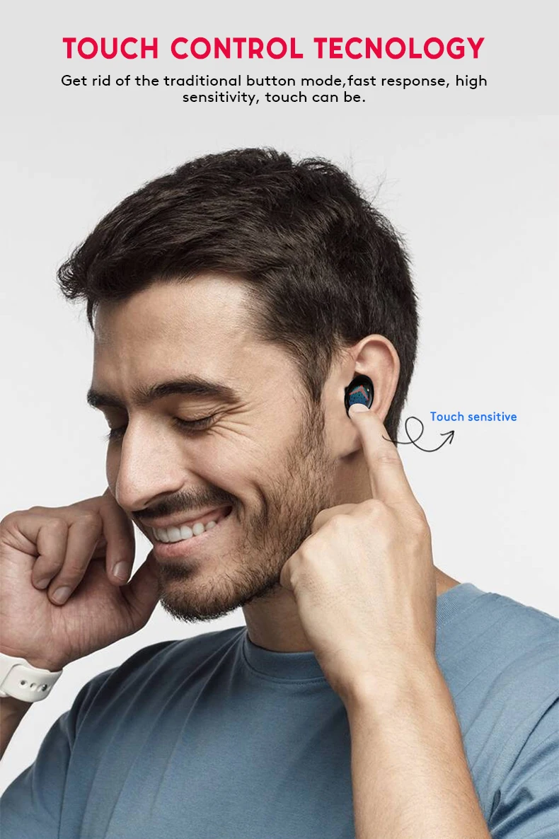 A8 TWS Bluetooth наушники Беспроводная гарнитура Bluetooth 5,0 сенсорное управление тяжелый бас шумоподавление наушники для Iphone Apple xiaomi