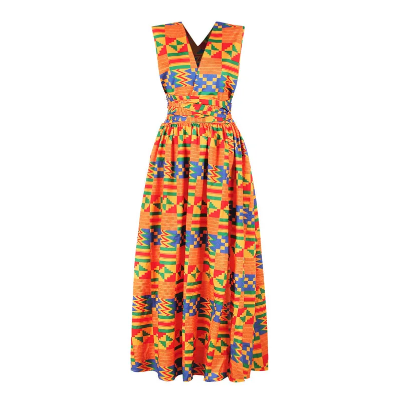 Ankara Africa Maxi Dress Women Dashiki Print Split Dress African Clothes Women Party African Dresses for Women Robe Africaine african wear for ladies