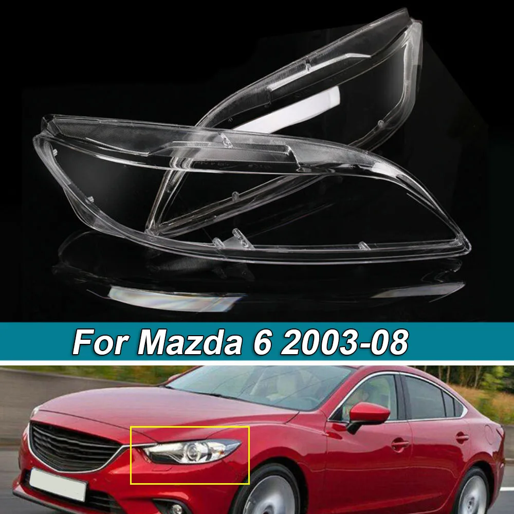 2* левая/правая фара крышка объектива Замена для Mazda 6 2003-20008