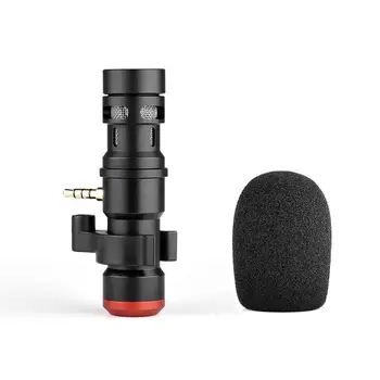 

EastVita Universal Microphone Mobile Phone Direct Plug-in Interview Recording Aluminium Alloy Black