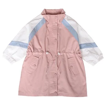 

Girls Coat Autumn Series Children Hooded Long Windbreaker Jacket European and American Style Baby Girls Coats