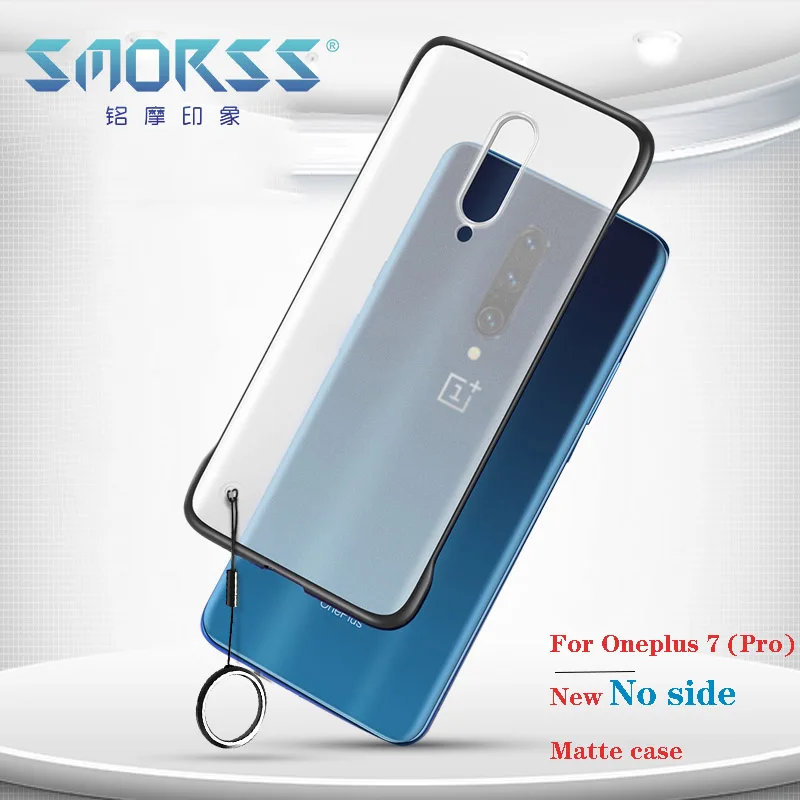 

SMORSS Case For Oneplus 7 Pro Case Original Protective Cover Sandstone No border Case For one plus 7 Oneplus 7 Black