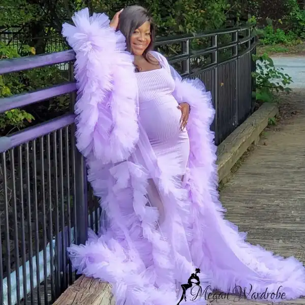 Tulle maternity dress robe Clearance