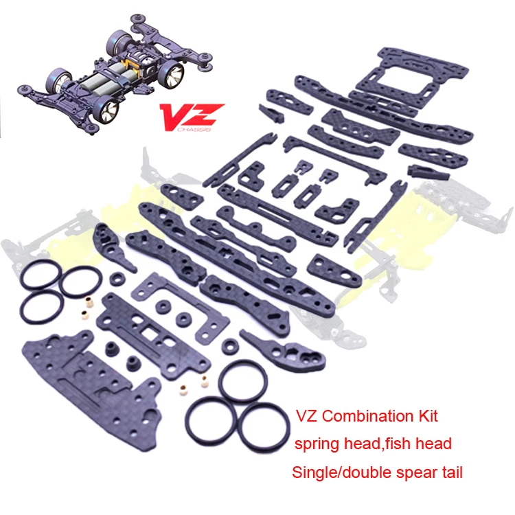 Комбинированный комплект шасси VZ/FMA для автомобиля Tamiya Mini полноприводная