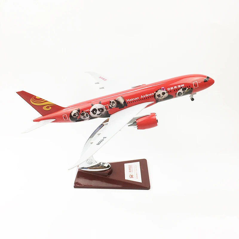 1/200 весы 30 см dreamliner 787 B787 модель HaiNan Panda airlines с базой самолета Модель игрушки