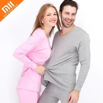 

Xiaomi Cotton Thermal Underwear Stretch Slim Skin-friendly Soft Comfortable Autumn Clothes Qiuku Bottoming Shirt for Men Women