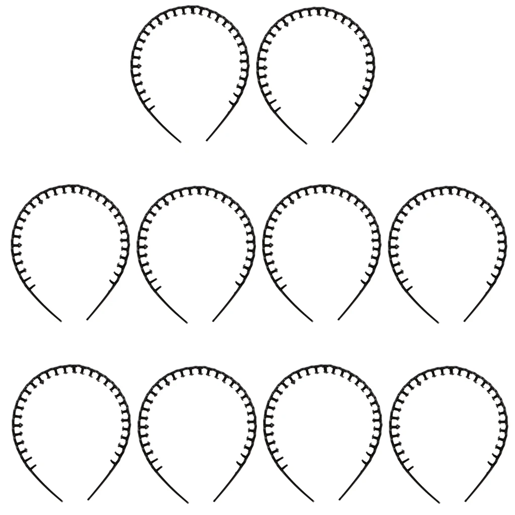 10 Pieces Black Plastic Comb Tooth Hair Hair Headband Hair Accessories
