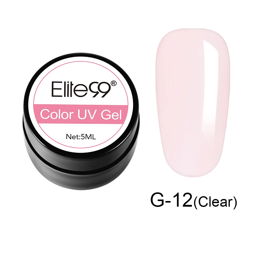 Elite99 5 мл Чистый Цвет гель-краска УФ-гель для ногтей замачиваемый Гель-лак для ногтей Полупостоянный УФ-лак для ногтей - Цвет: N-GLJG12-5ML-003