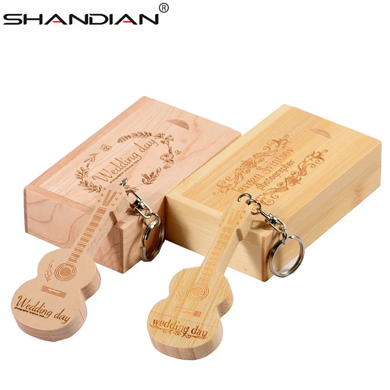 Флеш накопитель SHANDIAN для гитары деревянная гитара 4 ГБ 8 16 32 подарок другу|USB