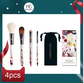 

Miss Gorgeous Makeup Brushes Cosmetic Loose Powder Foundation Eye Shadow Lip Brushes Beauty Make Up Tools Maquillaje 4pcs Set