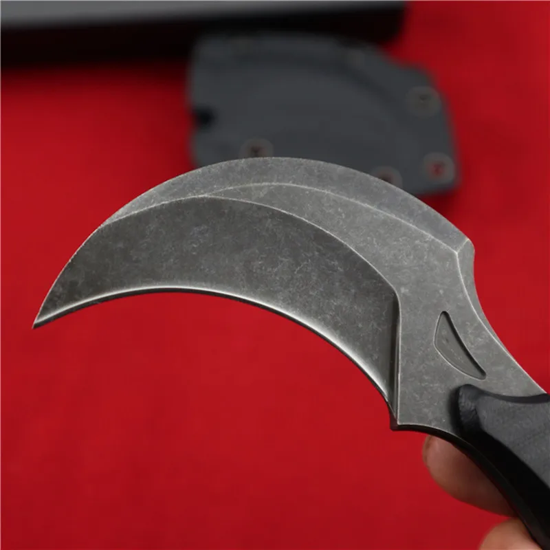 HS инструменты для кемпинга тактический нож Karambit охотничий выживания фиксированные ножи черный G10 ручка нож karambit