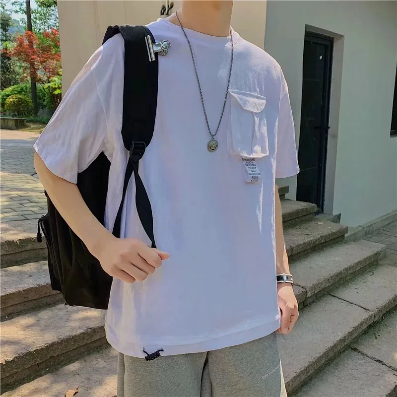 Short-sleeved Men's Loose T-shirt Simple Five-sleeved Jacket Short-sleeved Men's Loose T-shirt Simple Five-sleeved Jacket
