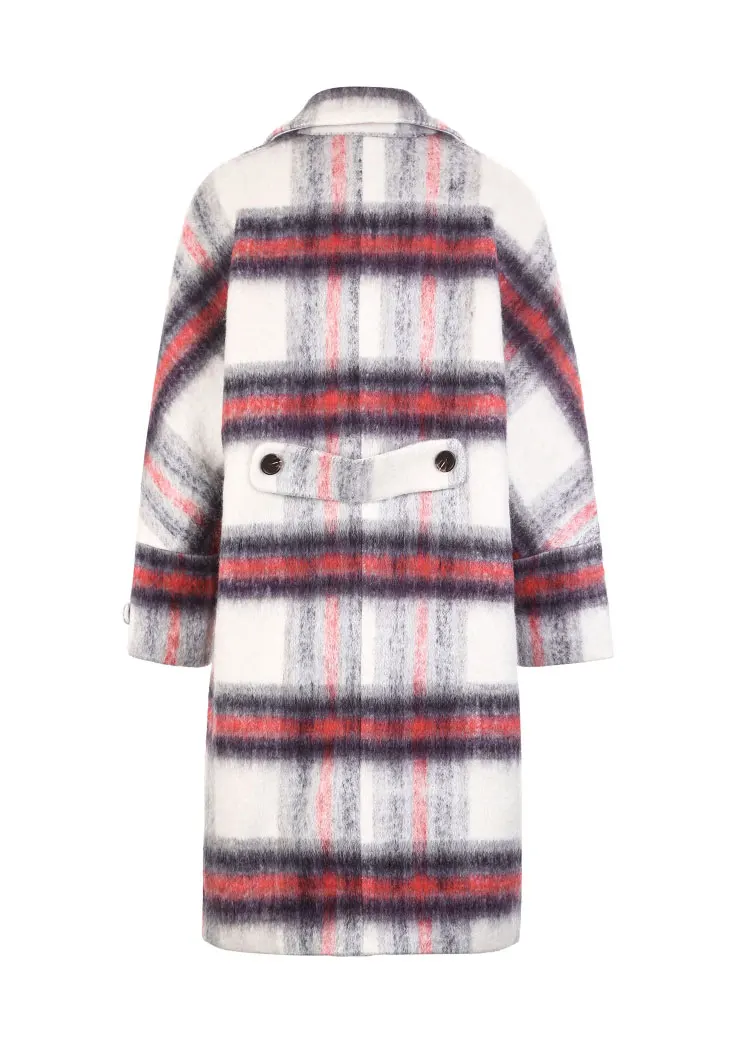 Vero Moda зимнее длинное шерстяное пальто в клетку с воротником с лацканами | 318327507