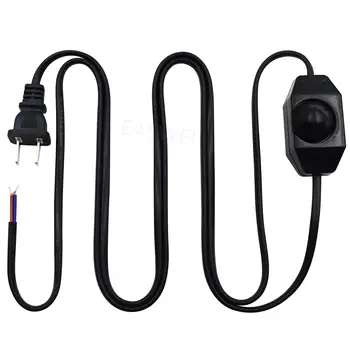 

50pcs Black Lamp Power Cord w Dimmer Switch AC 250V/110V US Plug Z2N8