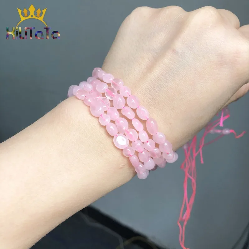 5-7mm Unregelmäßige Natürliche Rosa Quarz Lose Spacer Perlen Für Schmuck DIY Machen Armband Ohrringe Zubehör 15 zoll stränge – Detail 7