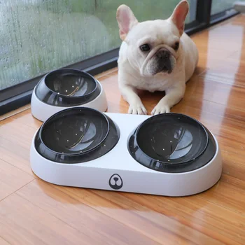 

HOT Dog Bowl Pet Feeding Station 15 Degrees Tilted Platform Cat Feeders Non-slip Food Water Bowl for Dogs Cat Puppy NDS