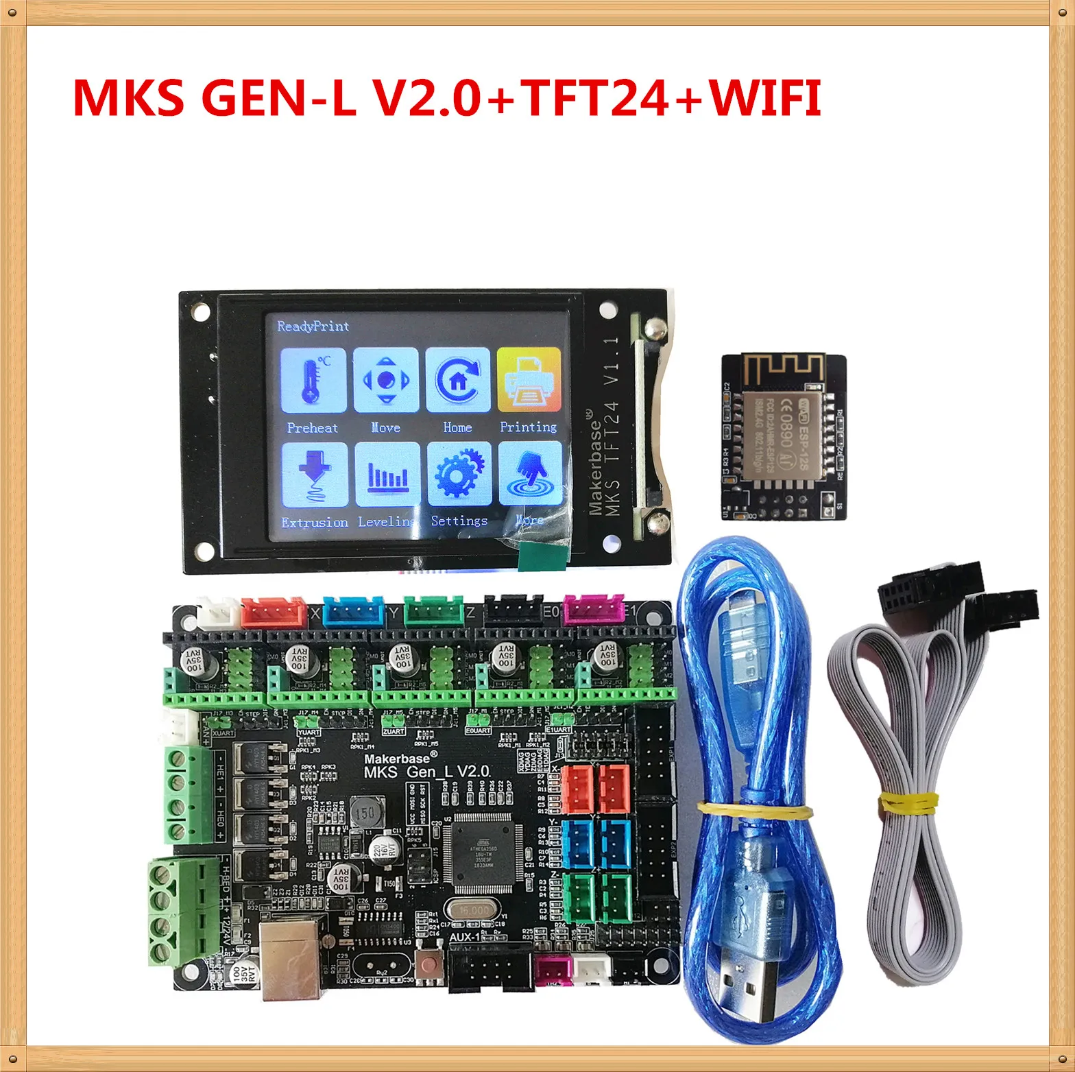 MKS GEN L V2.0+ MKS TFT24 ЖКД сенсорный экран Дешевые 3D электронные карты TFT 2,4 дюймов дисплей openbuilds для 3d принтера стартера