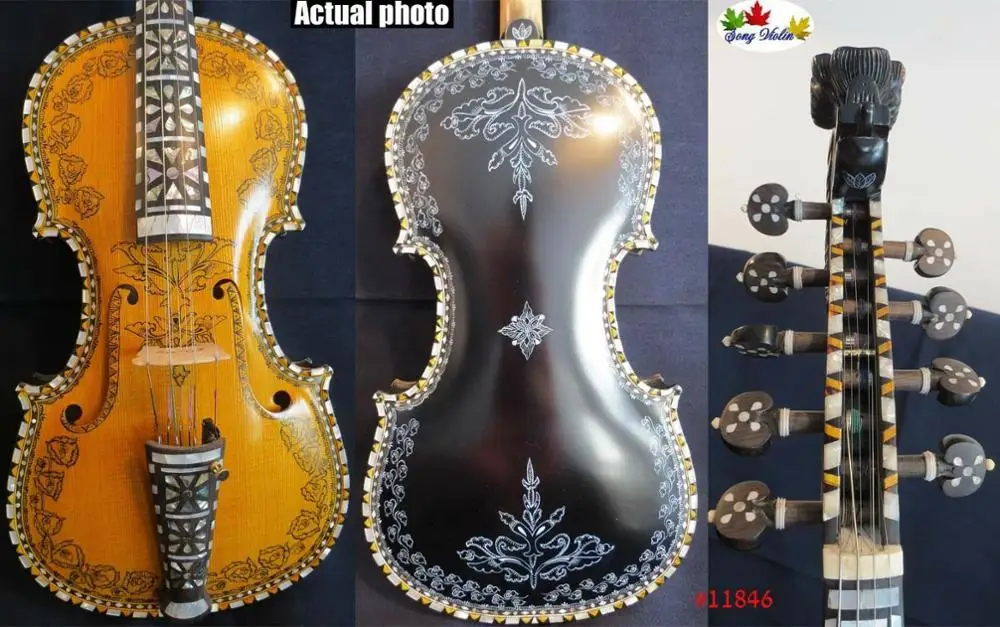 9strings Deluxe hardanger норвежская скрипка 4/4 Скрипка 4*5 струны профессионального концерта - Цвет: 9strings