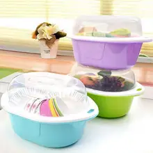 Кухонная корзинка для хранения пластиковые выдалбливают разработанный двойной экран фрукты овощи пластиковая корзина для хранения слива