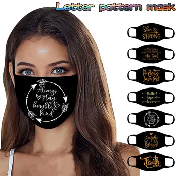 

Adult Unisex Fashion Letter Adjustable Washable Safet Protect Washable Face Mask Mascarilla Reutilizable Mondmasker Wasbaar Mask
