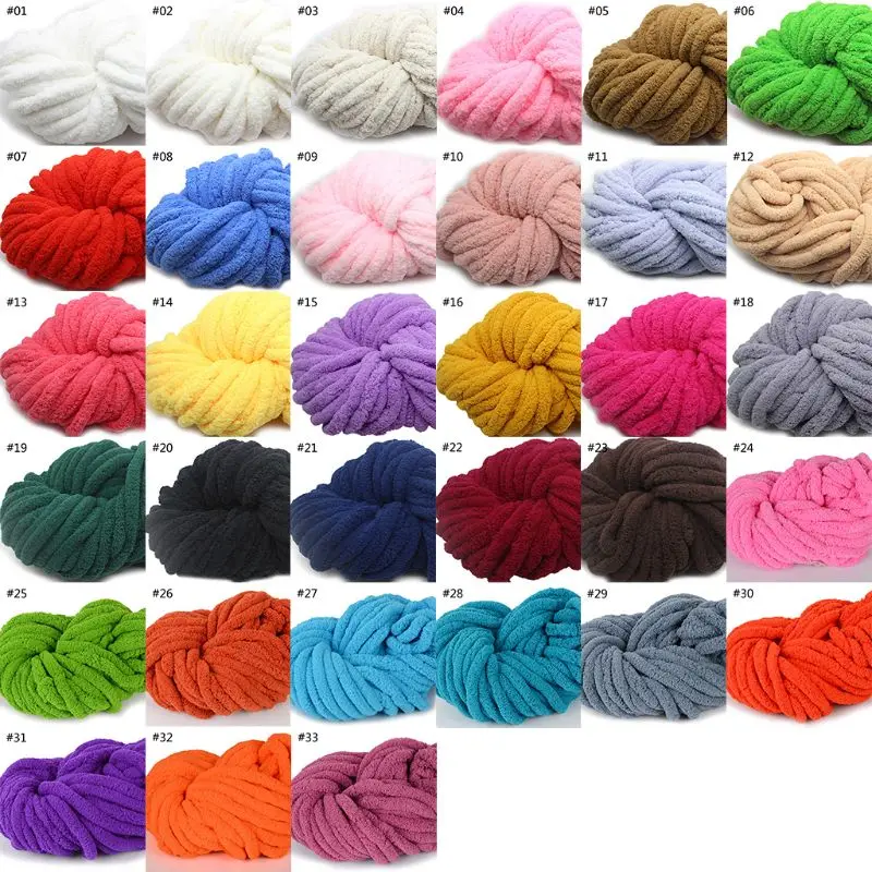250g Super Soft Warm Chenille Blanket Yarn DIY Coarse Wool Yarn Knitting Blanket R7RC