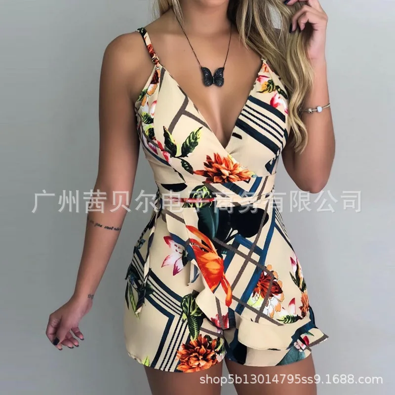 Tmall фирменные раздельные AliExpress приталенные элегантные с принтом Gallus сиамские брюки женское платье