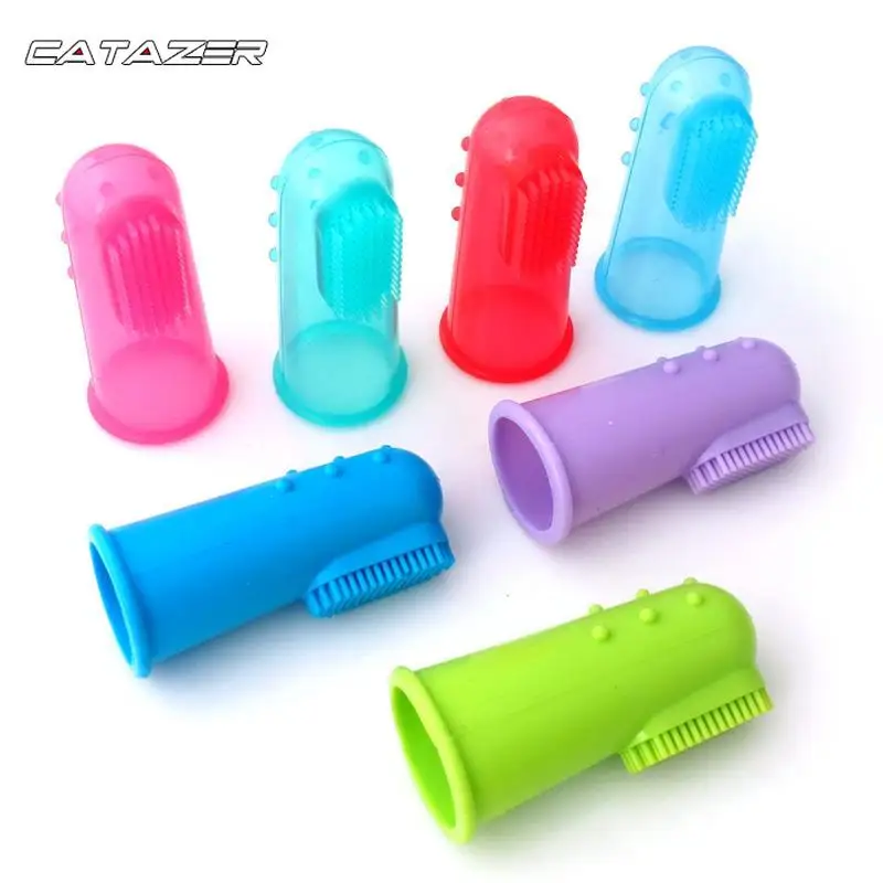 

Pet Supplies Natural Silicone Pet Finger Toothbrush, Soft Cat and Dog Dental Care Cleaning Products Pet Anti-Bite Cleaning Toys