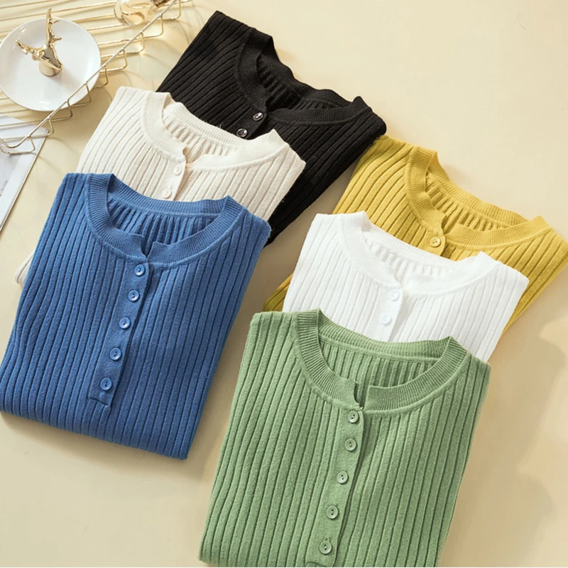 

Shintimes Hiver Pull Femme 2020 Autumn Winter Woman Clothes Knitted Button Sweater Women Basic Long Sleeve Ladies Pullovers Tops