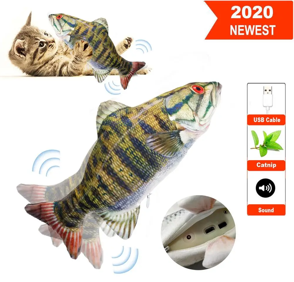 realistic fish cat toy