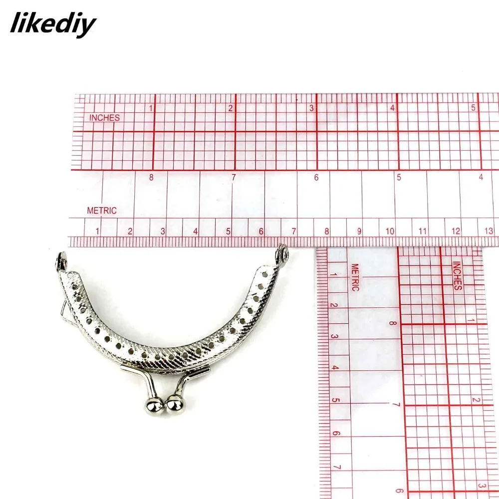20 pcs/lot 6.5 cm silver basic style metal purse frame Kiss clasp lock high quality DIY bag accessories