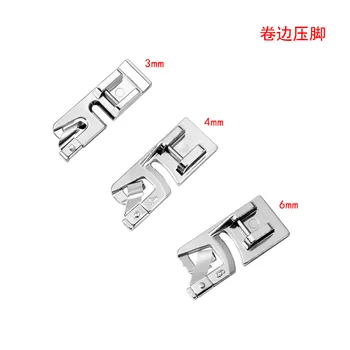

3PC Hot Sale Domestic Sewing Machine Foot Presser Rolled Hem Feet Set for Brother Singer Sewing Accessories #F