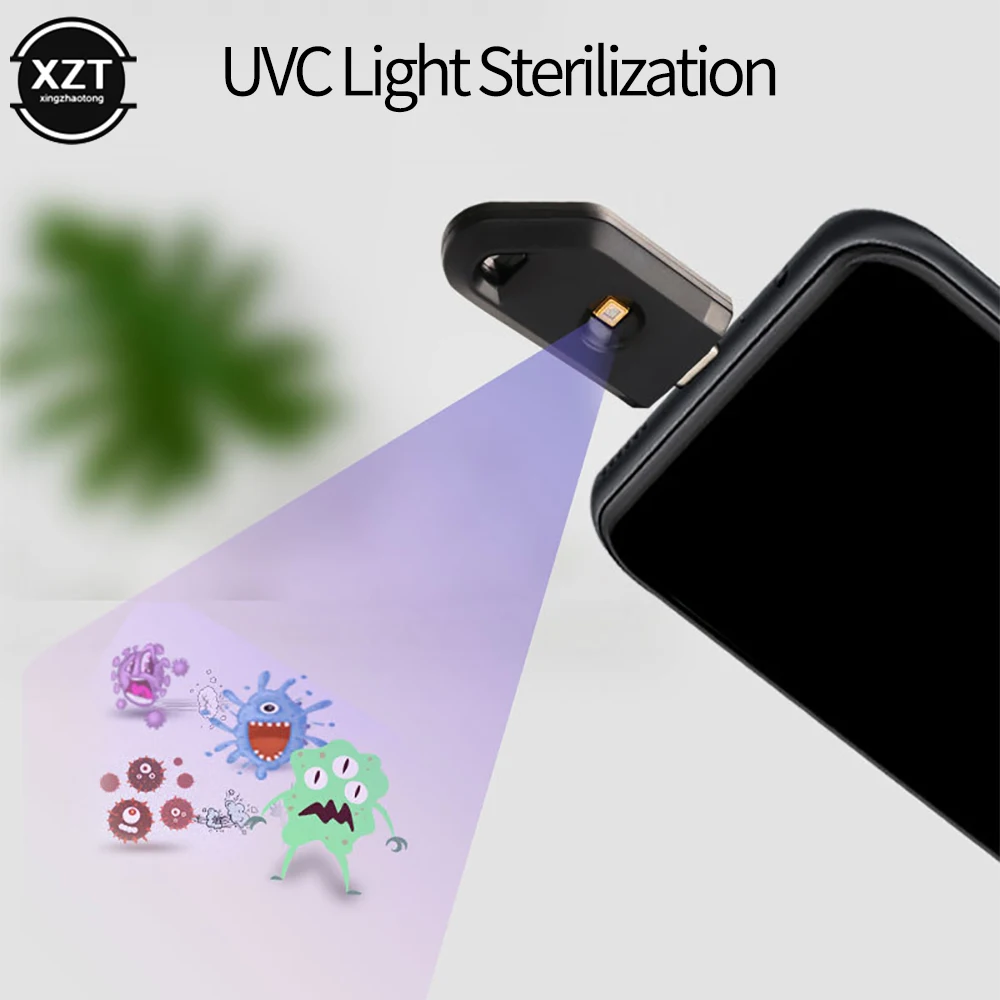 UV Disinfection Lamp UV Sterilization Lamp TYPE-C UVC Mini Disinfection Lamp Portable Ultraviolet Sterilization Lamp Mini Sterilizer for Disinfection of Belongings/Wound uv disinfection lamp,uv sterilization lamp