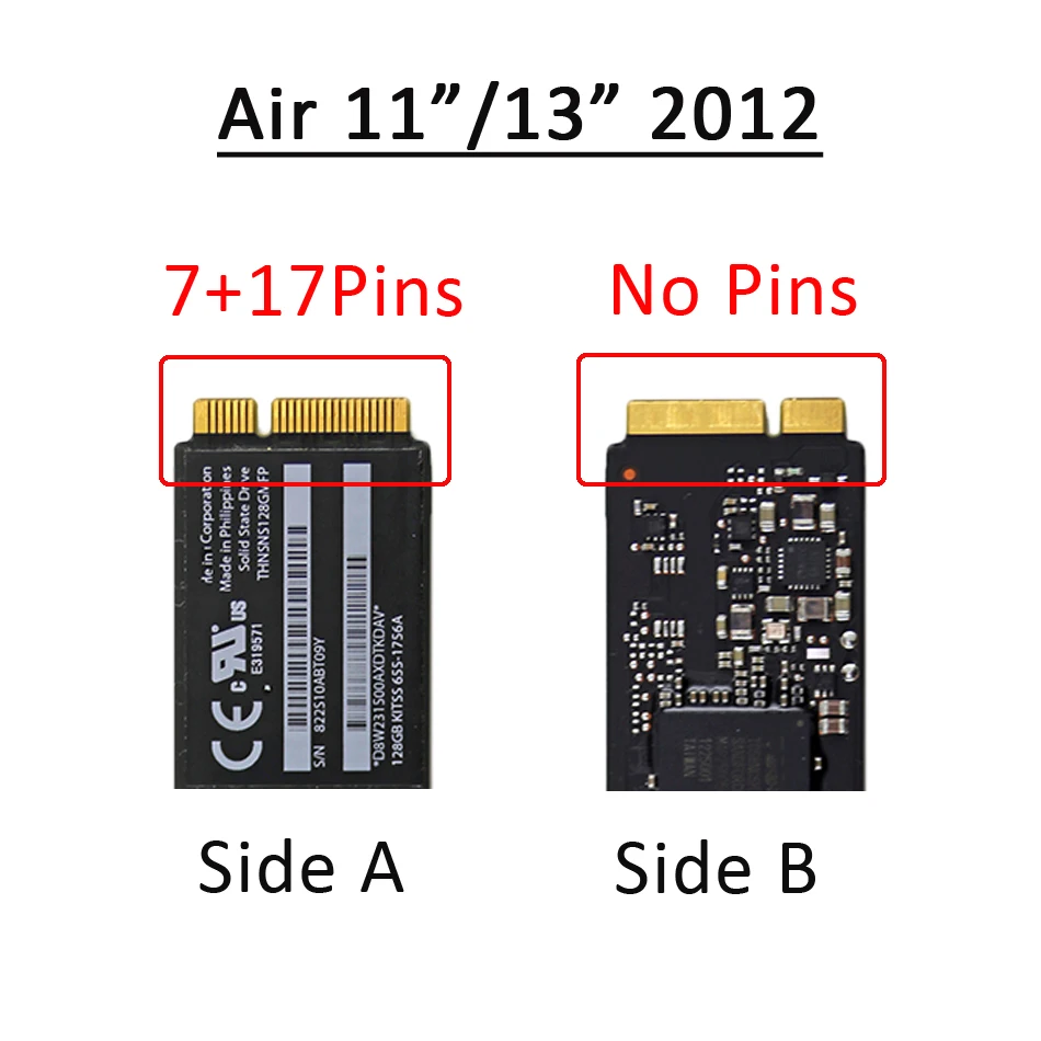 Disque SSD 64GB MacBook Air 11 A1465 et 13 A1466 (2012)