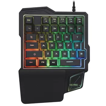 

K108 Gaming Keyboard One-Handed Mechanical Keyboard For Laptop Computer Portable Gamer Keyboard For PUBG Phone