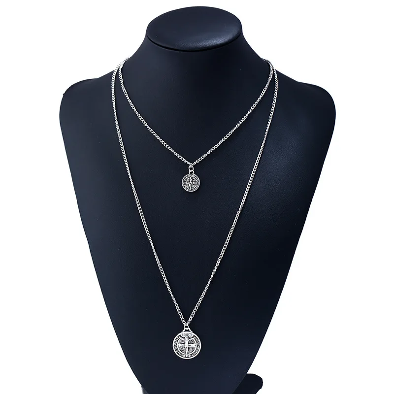 

Nz0856 Europe And America Fashion Alloy Pendant Retro Cross Blessed Virgin Mary Pattern Statue New Style