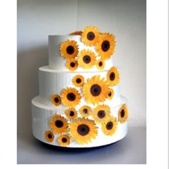 

Sunflower Edible cake topper wafer rice paper cake cookie decoration Flower cupcake topper wedding decor Party supplier
