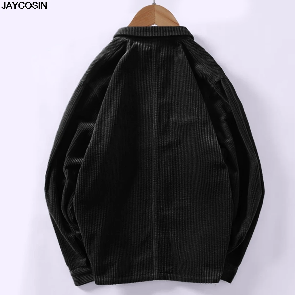 KLV рубашки, новинка,, мужские весенние, летние, мужские, Осенние, модные рубашки, повседневные, с длинным рукавом, одноцветные топы, вельветовые, повседневные блузки