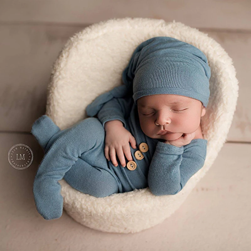 Dvotinst Newborn Baby Boys Photography Props Cowboy Denim Suspender  Sleeveless Romper Hat Outfits Studio Shooting Photo Props - AliExpress