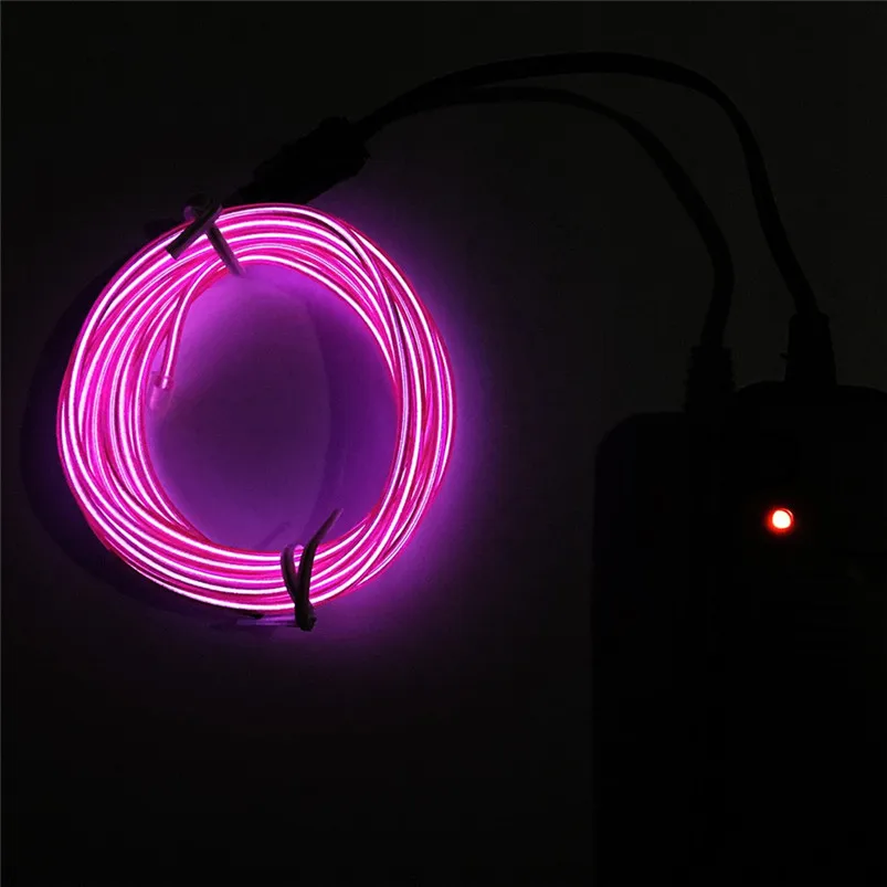 Гибкая светодиодная гирлянда EL Wire String Strip Rope светящийся Декор неоновая лампа USB контроллер люсис привело Decoracion 30SEP16