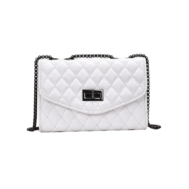 Rhombus Chain Bag 2020 Popular Women's Spring and Summer New All-match Graceful Messenger Ins Textured Shoulder | Багаж и сумки