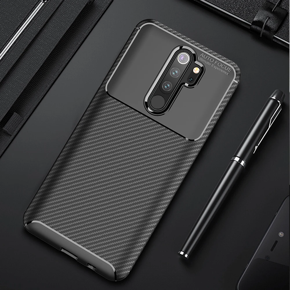 

For Xiaomi Redmi Note 8 Pro Case Luxury Carbon Fiber Cover Shockprood Phone Case for Redmi Note 8 Cover Full Protection Bumper