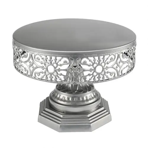 25cm Silver Ретро Свадебный торт стенд круглый металлический события вечерние пластина-основание Декор - Цвет: 25cm Silver