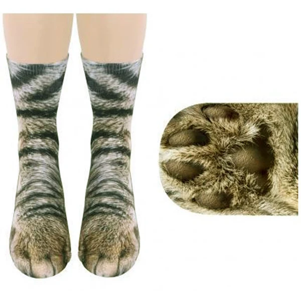 Cat size 20cm 1 пара эластичных мягких носков унисекс дышащие высококачественные носки с объемным принтом животных - Цвет: Cat size 20cm