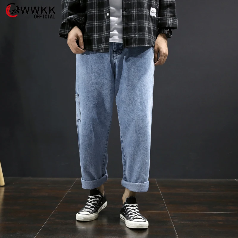 Waist Jeans Loose men Denim Pants 
