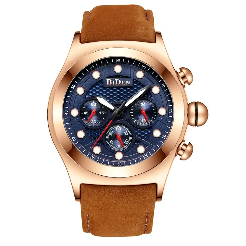 

Gorben Elegant Quartz Wristwatches Leather Belt Quartz Men's Watch Men Date Clock Waterproof Fashion Business Watches