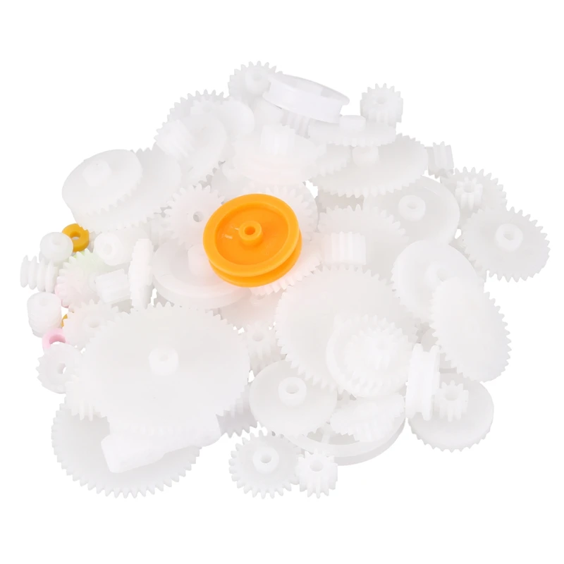 

64 pcs plastic gear single shaft double crown worm robot DIY gears