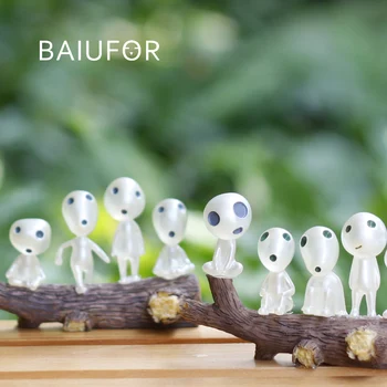 

BAIUFOR Cartoon Miniature Figures Luminous Tree Elf Anime Collector DIY Fairy Garden Decor Terrariums Figurines