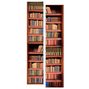 

2 Pieces 3D Self Adhesive Door Wall Fridge Sticker Wrap Mural Decoration 6 Patterns Available